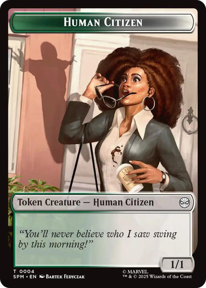 Human Citizen // Treasure Double-Sided Token [Marvel's Spider-Man Tokens]