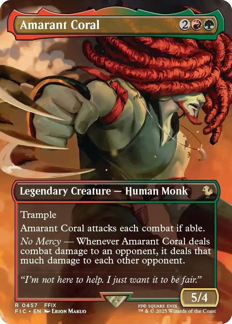 Image for Amarant Coral (Borderless) (457) - Magic: The Gathering