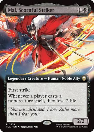 Mai, Scornful Striker (Extended Art) [Avatar: The Last Airbender]
