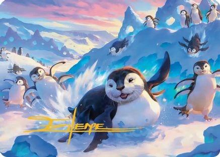 Otter-Penguin Art Card (Gold-Stamped Signature) [Avatar: The Last Airbender Art Series]