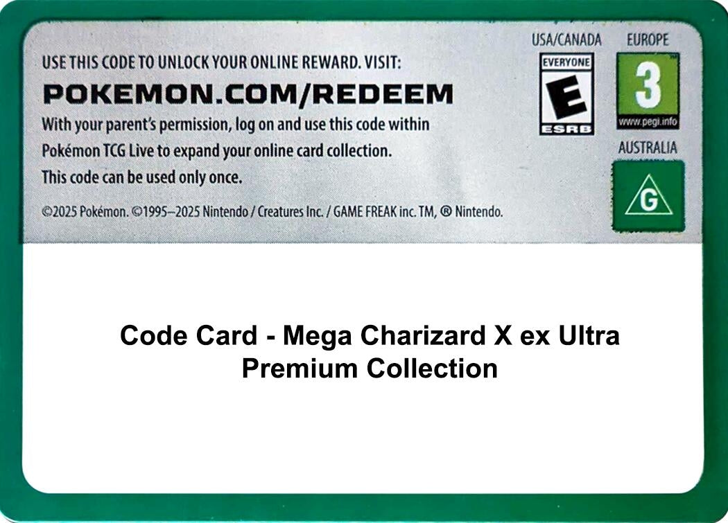 Image for Code Card - Mega Charizard X ex Ultra Premium Collection - Pokemon