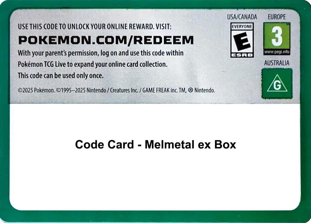 Image for Code Card - Melmetal ex Box - Pokemon