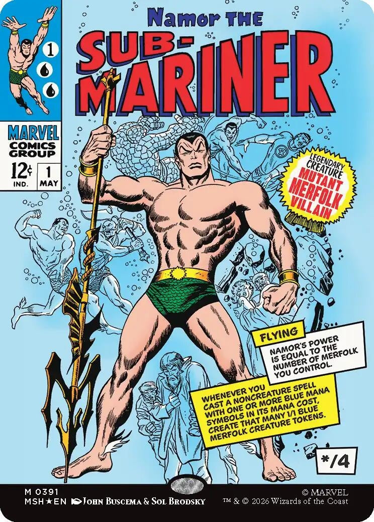 Image for Namor The Sub-Mariner (Borderless) (391) (391) (MSH) - Magic: The Gathering