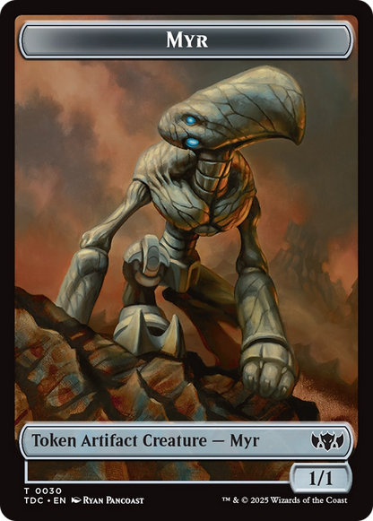Snake // Myr Double-Sided Token [Tarkir: Dragonstorm Commander Tokens]