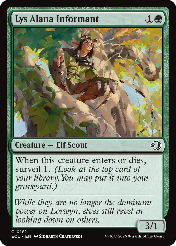Image for Lys Alana Informant (181) (ECL) - Magic: The Gathering