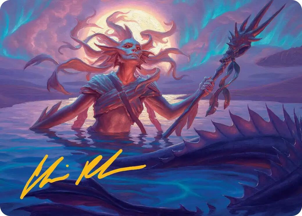 Image for Eclipsed Merrow Art Card (Gold-Stamped Signature) - Magic: The Gathering