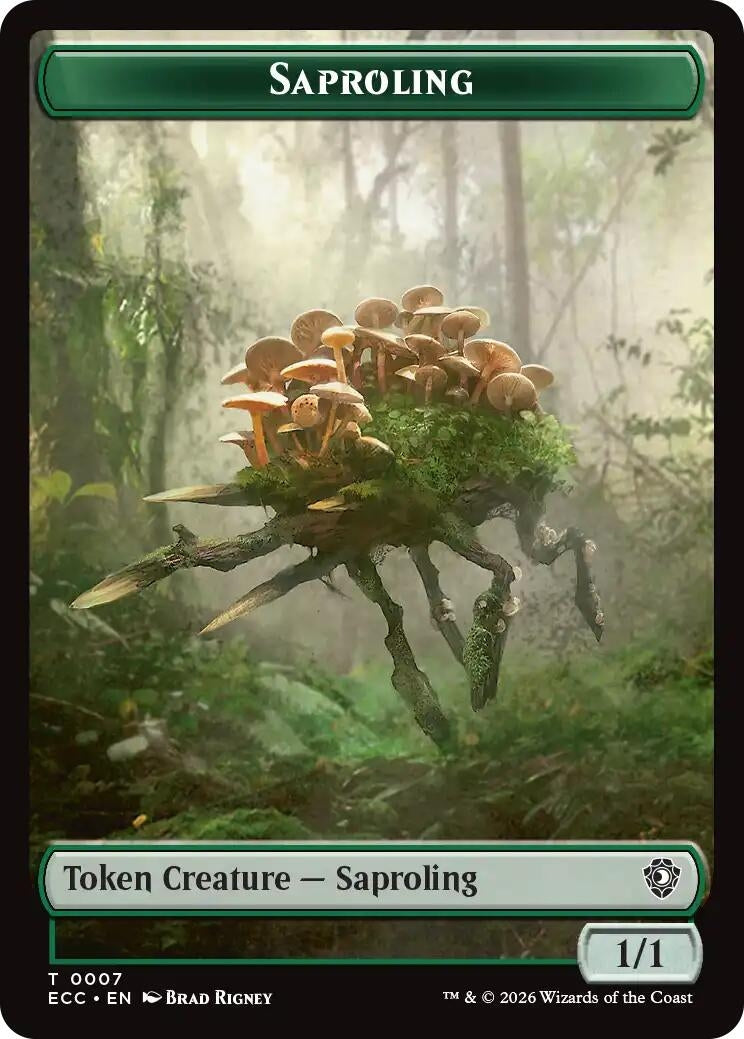 Saproling // Scarecrow Double-Sided Token (7 // 11) (ECC)