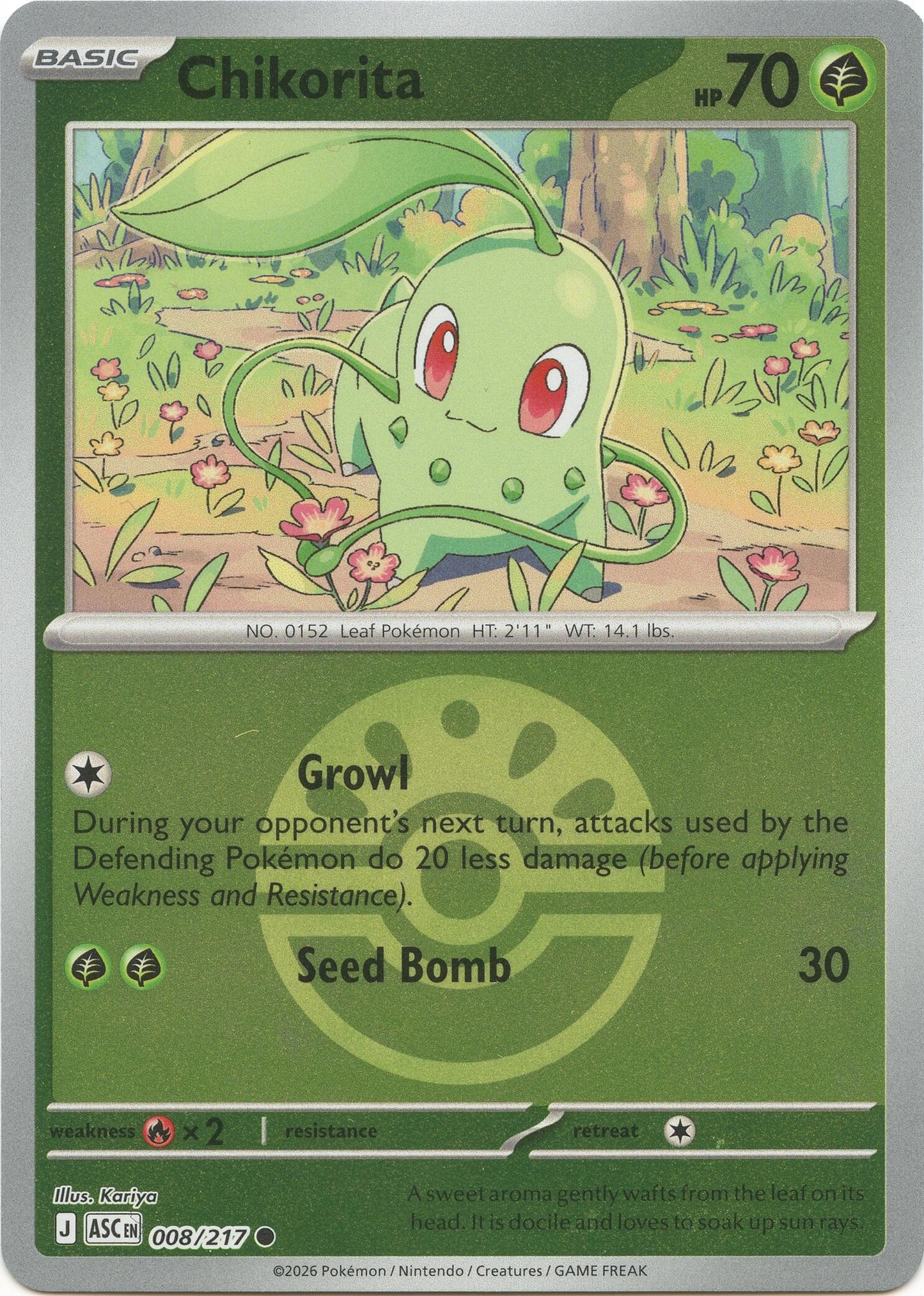Image for Chikorita (Friend Ball) (008/217) (ASC) - Pokemon