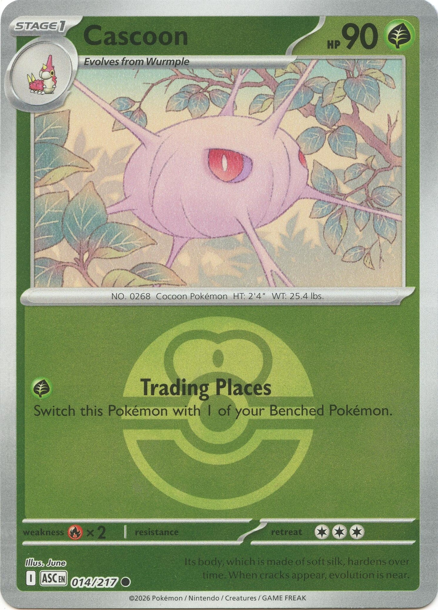Image for Cascoon (Love Ball) (014/217) (ASC) - Pokemon