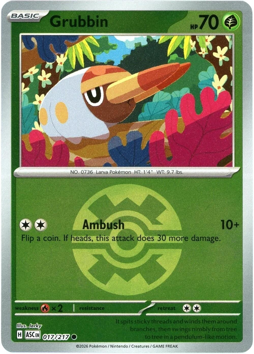 Image for Grubbin (Quick Ball) (017/217) (ASC) - Pokemon