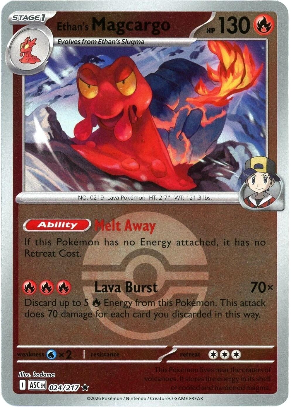 Image for Ethan's Magcargo - 024/217 (Poke Ball) (024/217) (ASC) - Pokemon