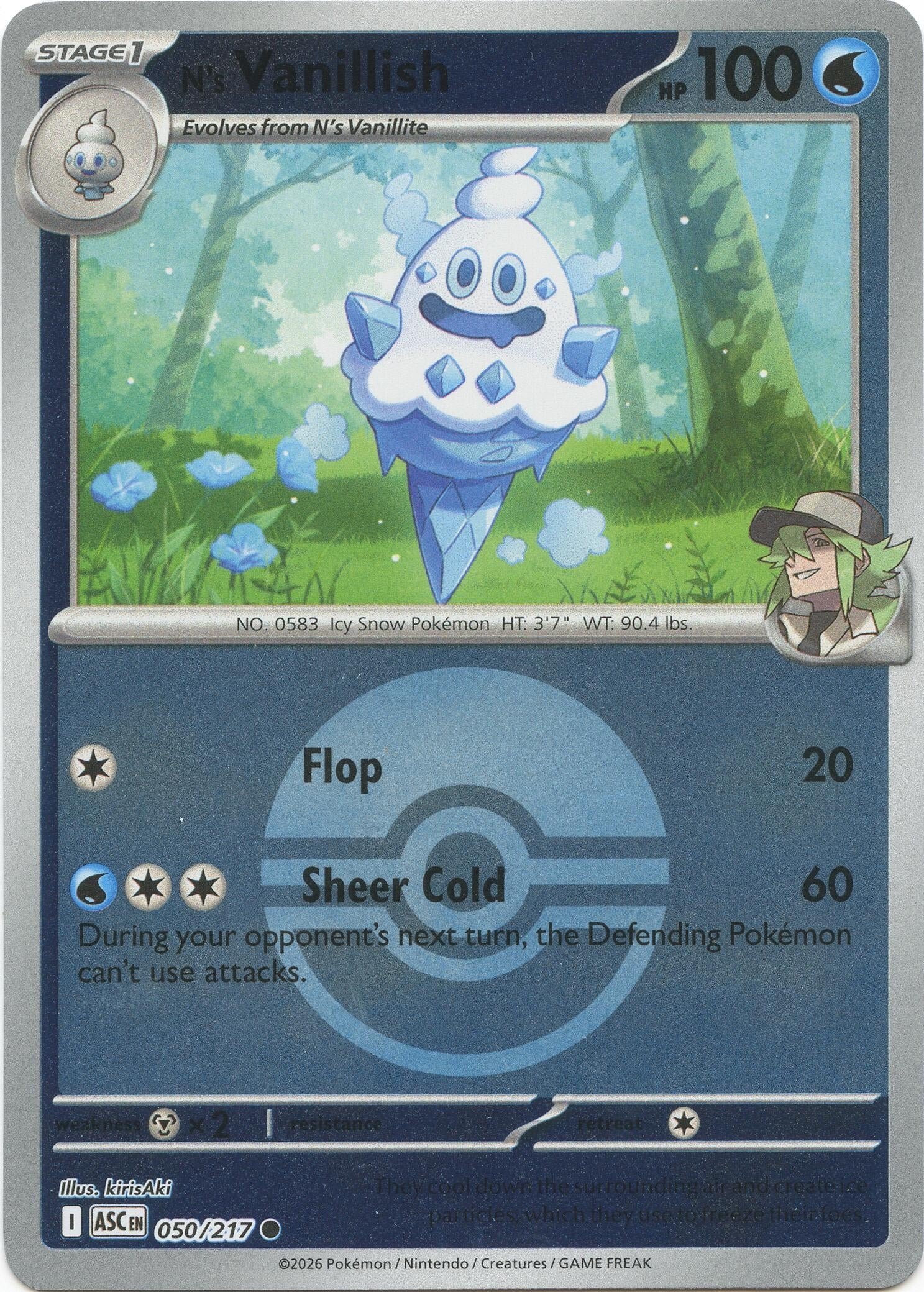 Image for N's Vanillish (Poke Ball) (050/217) (ASC) - Pokemon