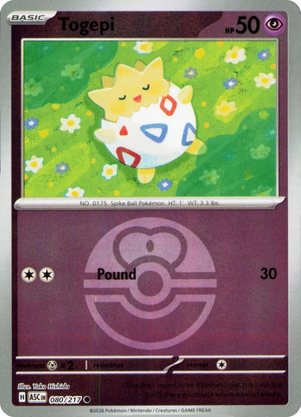 Image for Togepi (Love Ball) (080/217) (ASC) - Pokemon