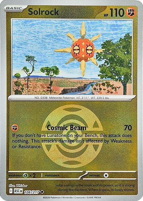 Image for Solrock (Dusk Ball) (106/217) (ASC) - Pokemon