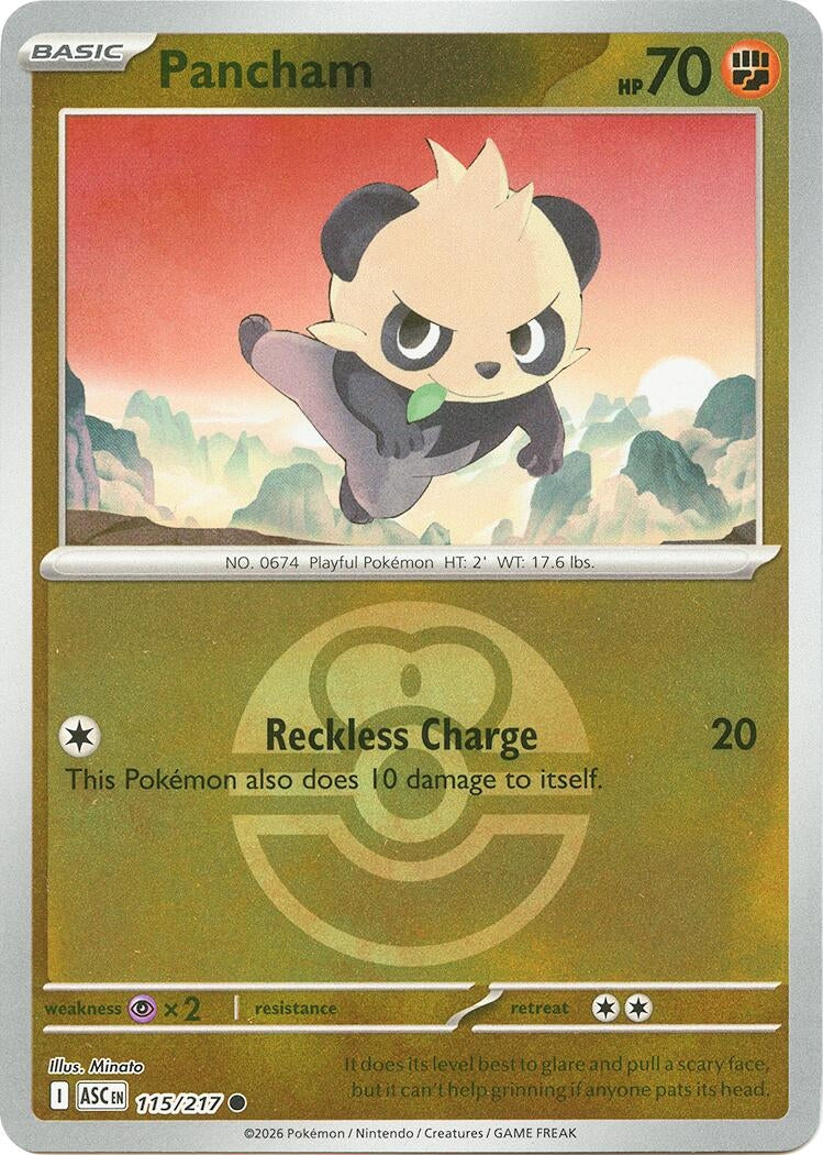 Image for Pancham (Love Ball) (115/217) (ASC) - Pokemon