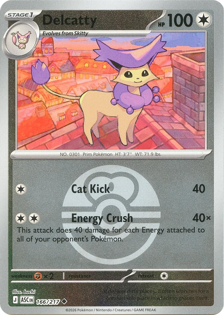 Image for Delcatty (Love Ball) (166/217) (ASC) - Pokemon