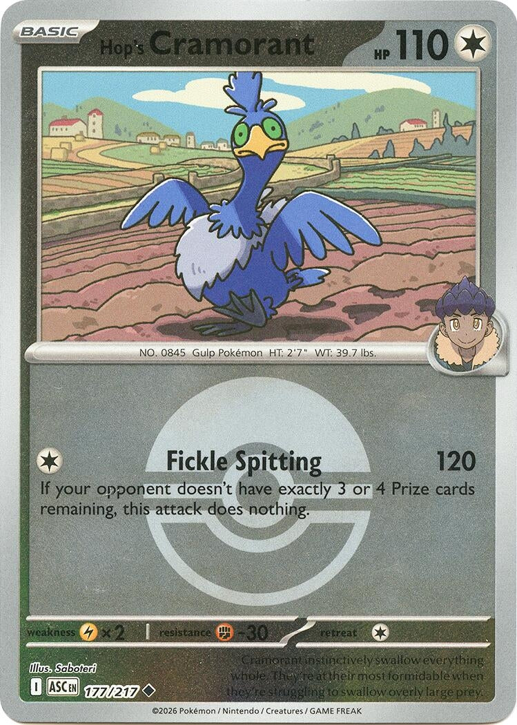 Image for Hop's Cramorant (Poke Ball) (177/217) (ASC) - Pokemon
