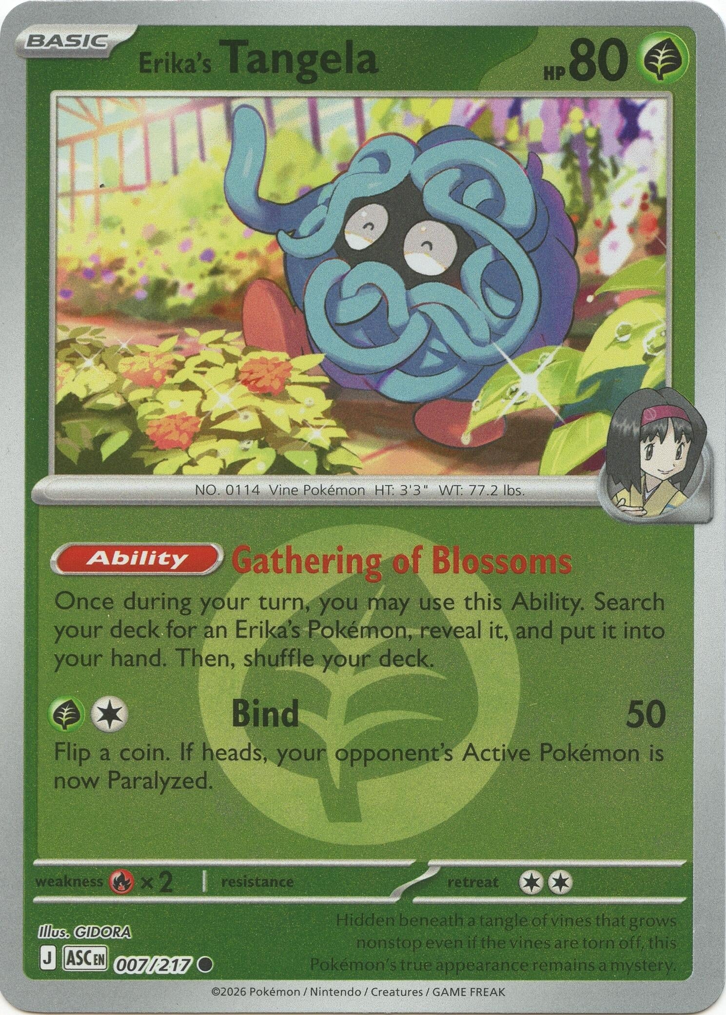 Image for Erika's Tangela - 007/217 (Energy Symbol Pattern) (007/217) (ASC) - Pokemon