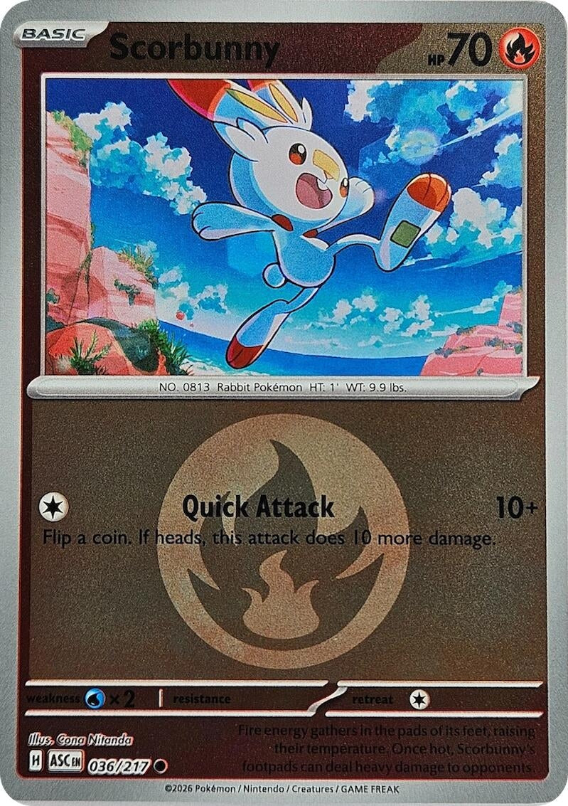 Image for Scorbunny - 036/217 (Energy Symbol Pattern) (036/217) (ASC) - Pokemon