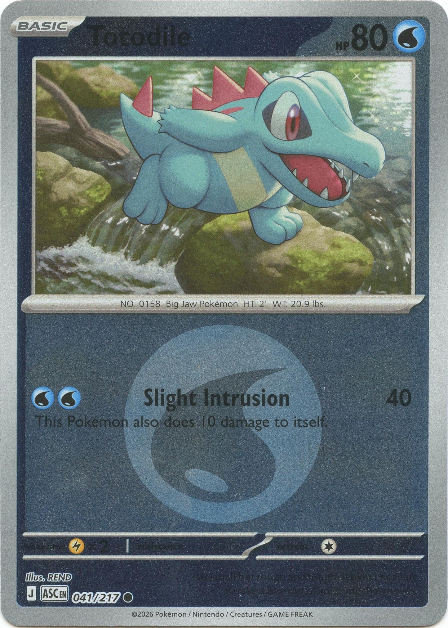Image for Totodile (Energy Symbol Pattern) (041/217) (ASC) - Pokemon