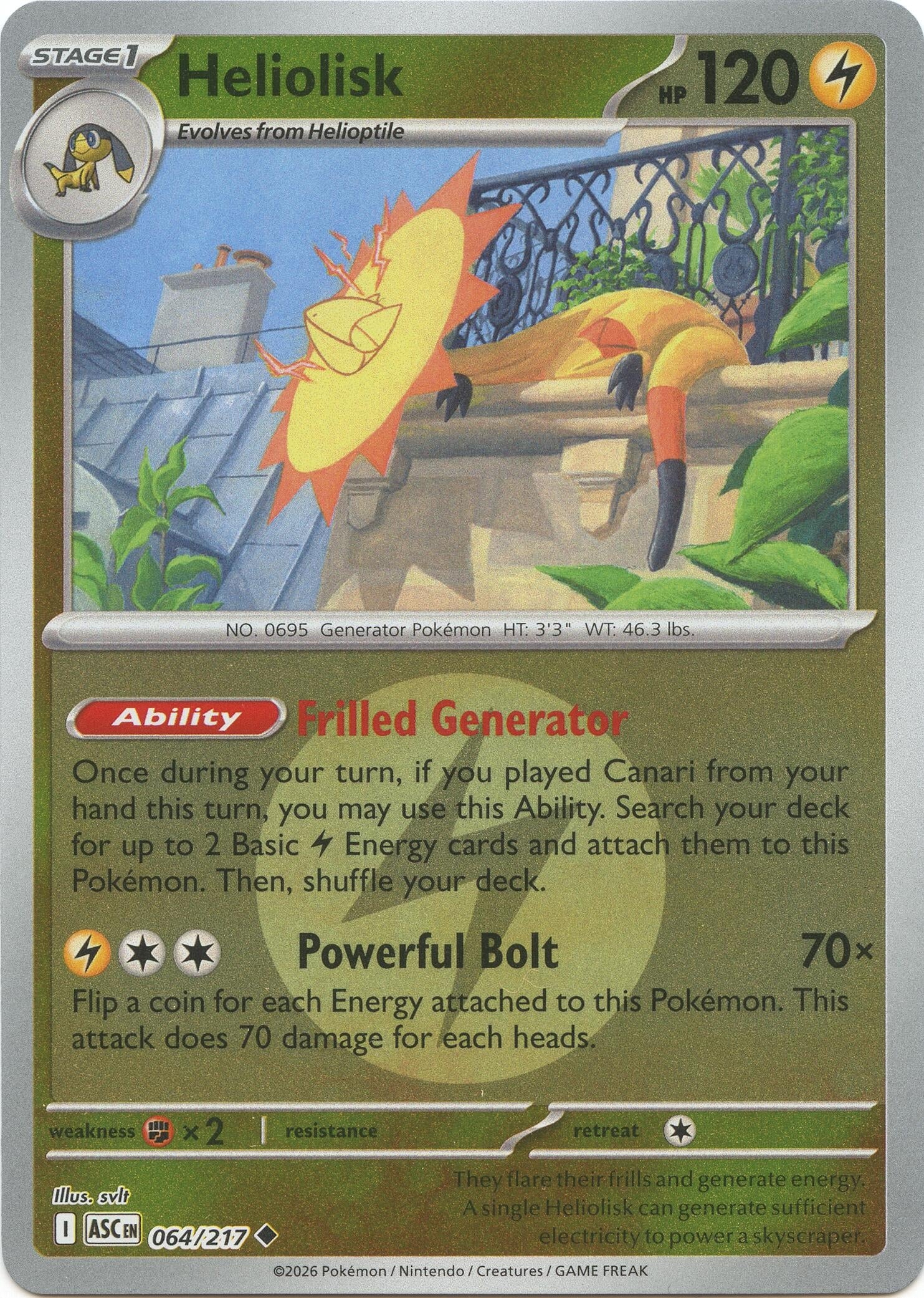 Image for Heliolisk - 064/217 (Energy Symbol Pattern) (064/217) (ASC) - Pokemon