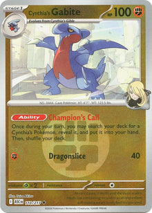 Image for Cynthia's Gabite (Energy Symbol Pattern) (110/217) (ASC) - Pokemon