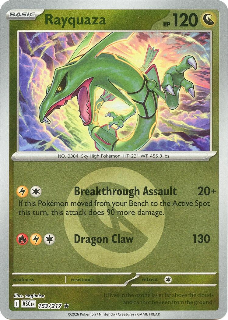 Image for Rayquaza (Energy Symbol Pattern) (153/217) (ASC) - Pokemon