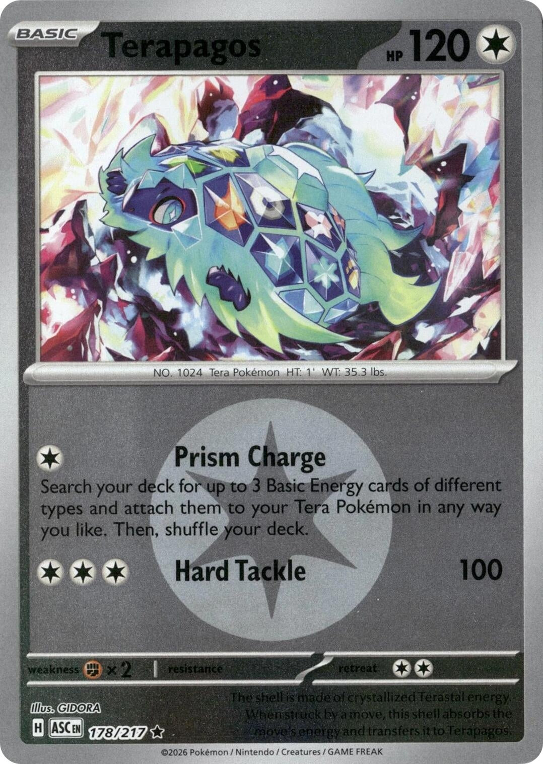 Image for Terapagos (Energy Symbol Pattern) (178/217) (ASC) - Pokemon