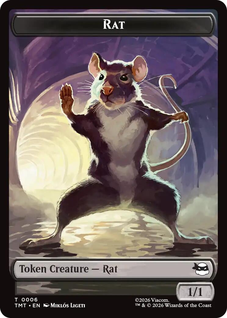 Image for Rat // Food Double-Sided Token (6 // 8) (TMT) - Magic: The Gathering