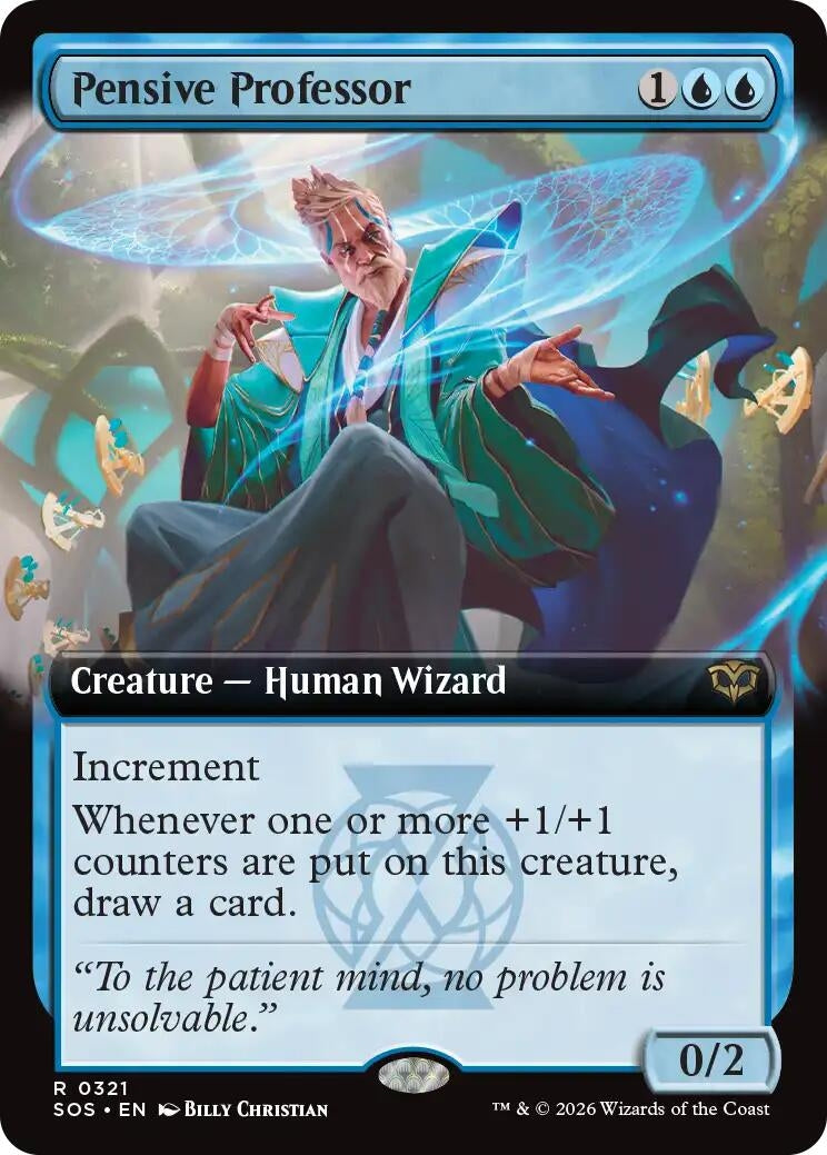 Image for Pensive Professor (Extended Art) (321) (SOS) - Magic: The Gathering