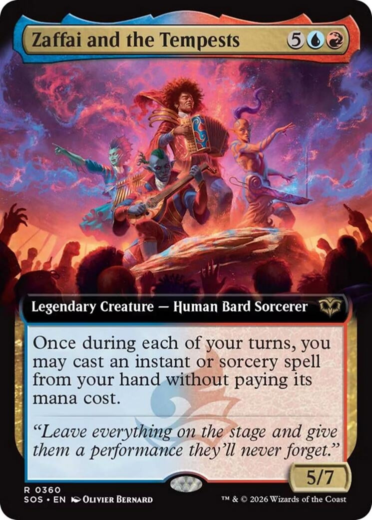 Image for Zaffai and the Tempests (Extended Art) (360) (SOS) - Magic: The Gathering