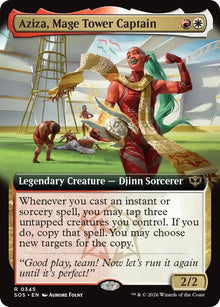 Image for Aziza, Mage Tower Captain (Extended Art) (345) (SOS) - Magic: The Gathering