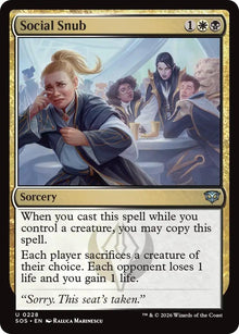 Image for Social Snub (228) (SOS) - Magic: The Gathering