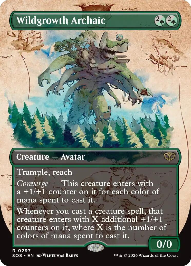 Image for Wildgrowth Archaic (Borderless) (297) (SOS) - Magic: The Gathering