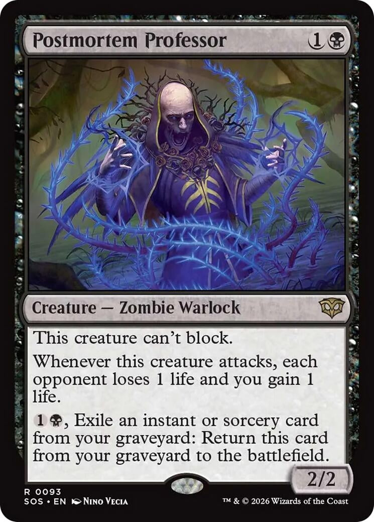 Image for Postmortem Professor (93) (SOS) - Magic: The Gathering