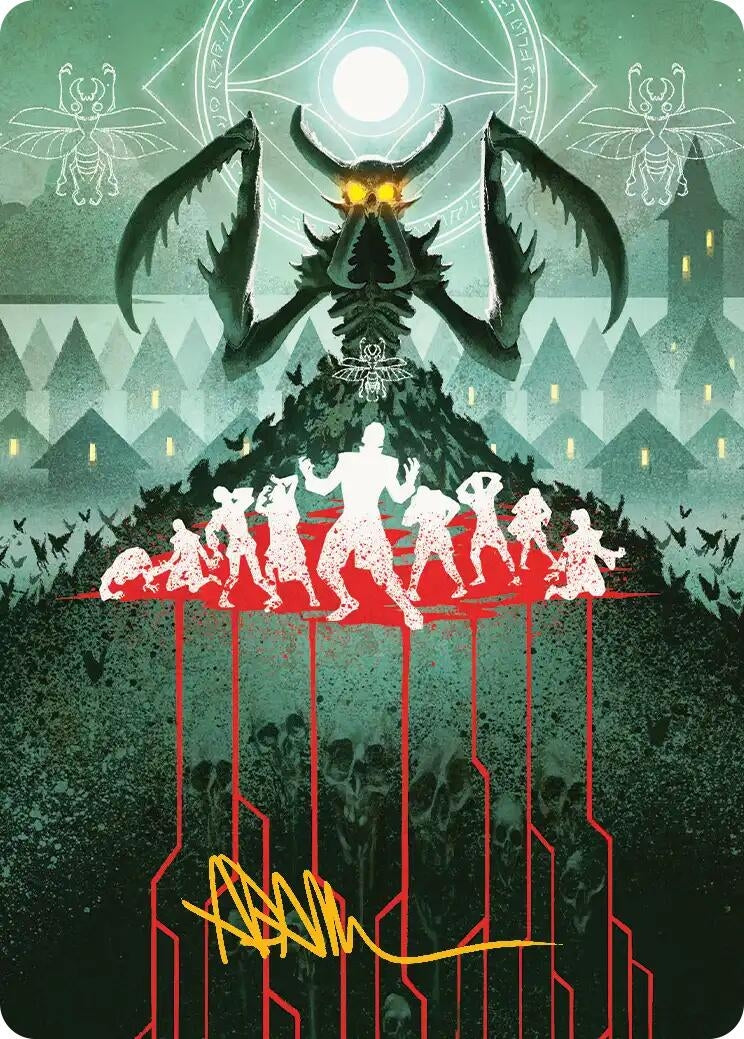 Image for Feed the Swarm Art Card (Gold-Stamped Signature) (44) (ASSOS) - Magic: The Gathering
