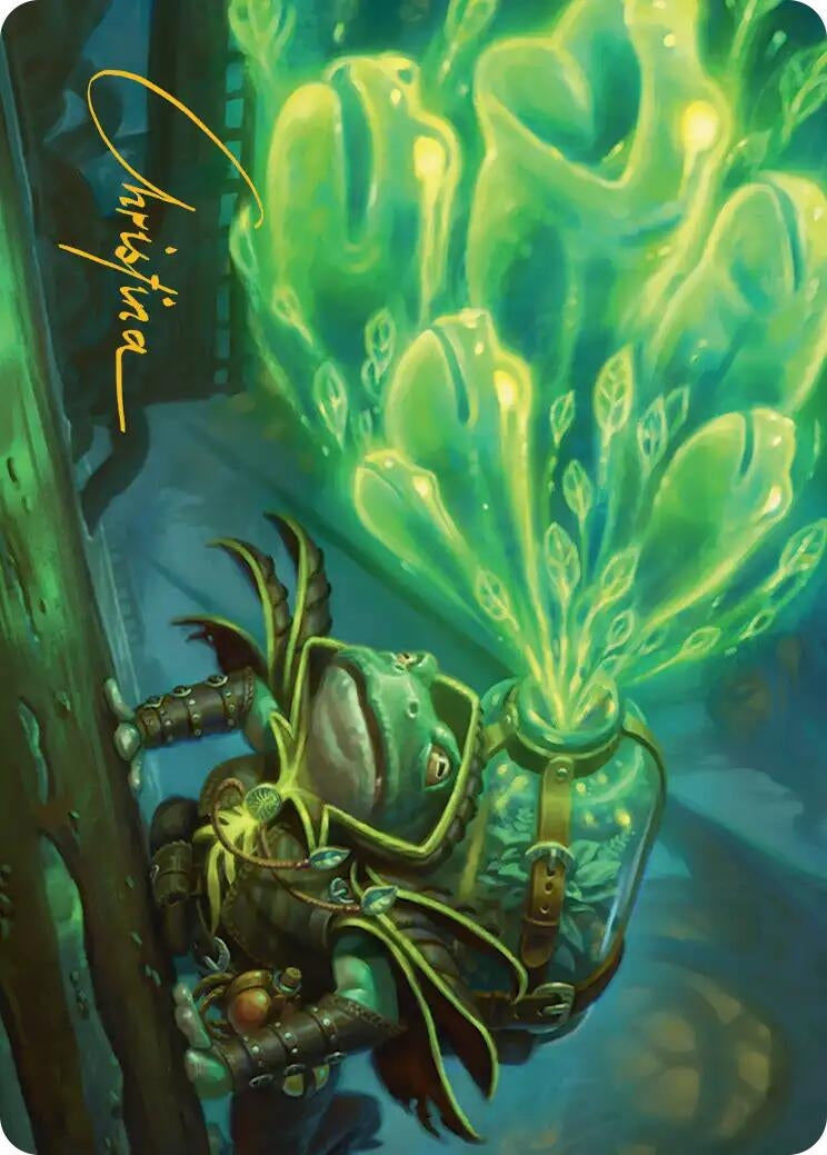 Image for Burrog Barrage Art Card (Gold-Stamped Signature) (15) (ASSOS) - Magic: The Gathering