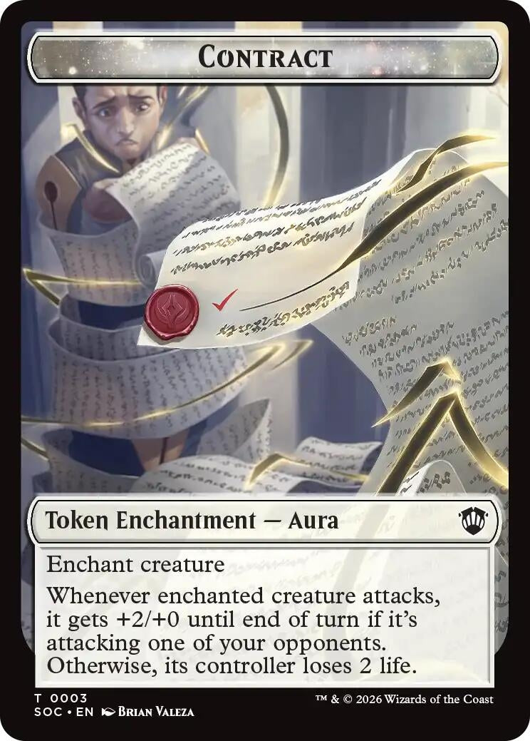 Image for Contract // Copy Double-Sided Token (3 // 1) (SOC) - Magic: The Gathering