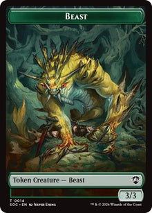 Image for Beast // Fractal (0004) Double-Sided Token (14 // 4) (SOC) - Magic: The Gathering