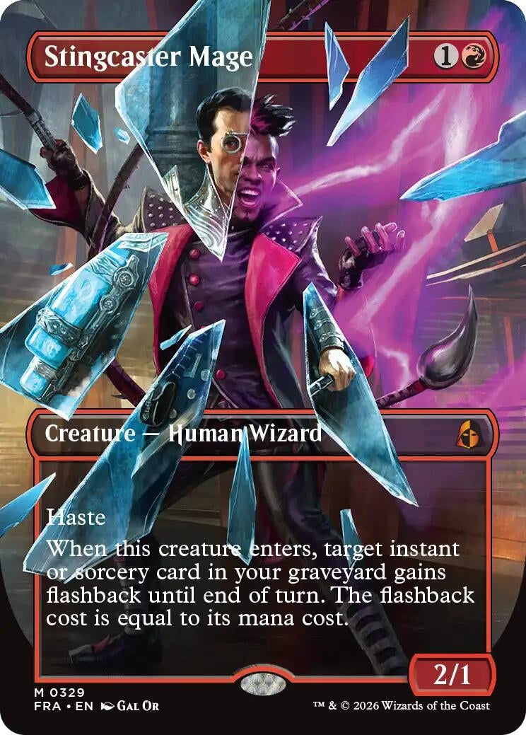 Image for Stingcaster Mage (Borderless) (0329) (329) (FRA) - Magic: The Gathering