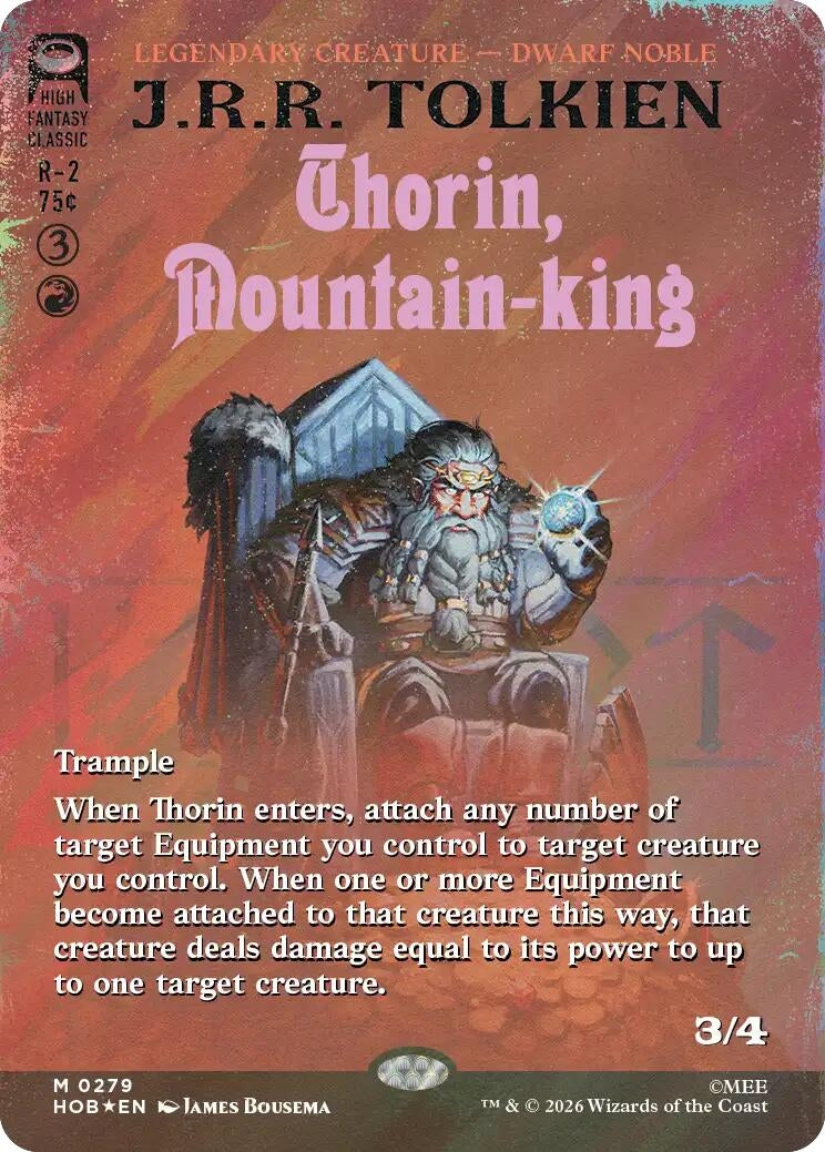 Image for Thorin, Mountain-king (Borderless) (Surge Foil) (279) (HOB) - Magic: The Gathering