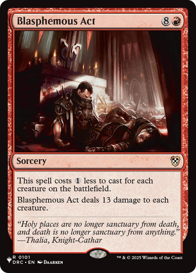 Image for Blasphemous Act (DRC) (101) (LIST) - Magic: The Gathering