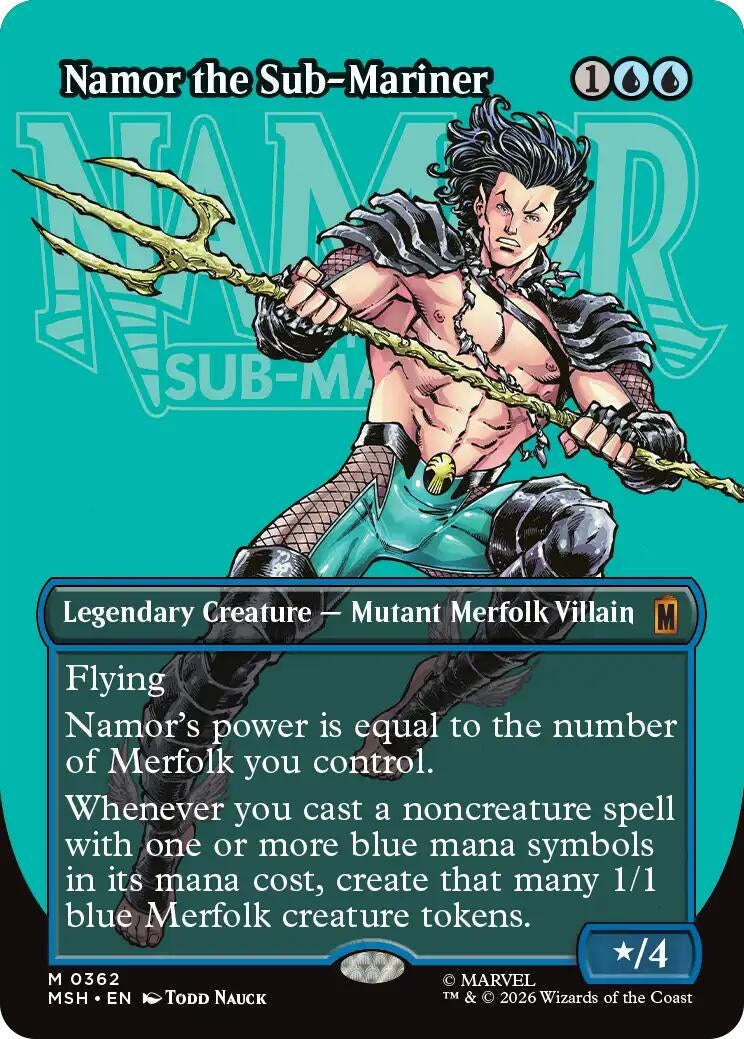 Image for Namor the Sub-Mariner (Borderless) (362) (362) (MSH) - Magic: The Gathering