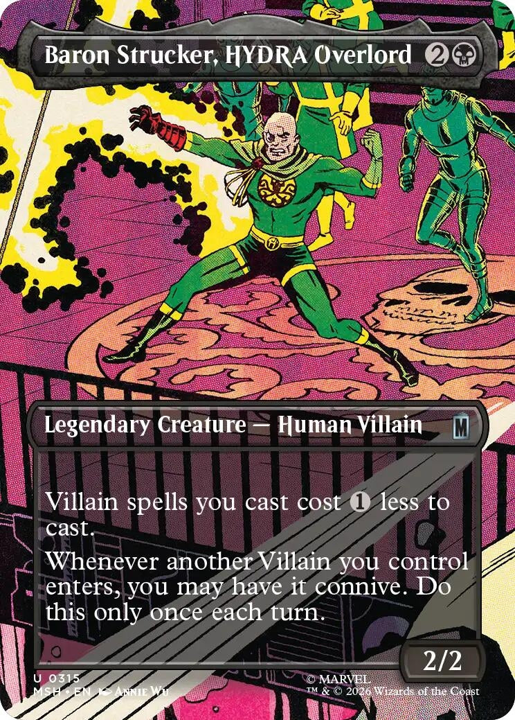 Image for Baron Strucker, HYDRA Overlord (Borderless) (0315) (315) (MSH) - Magic: The Gathering