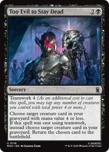 Image for Too Evil to Stay Dead (118) (MSH) - Magic: The Gathering