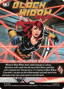 Image for Black Widow, Super Spy (Borderless) (0393) (393) (MSH) - Magic: The Gathering