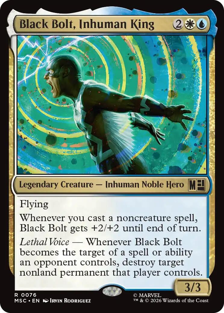 Image for Black Bolt, Inhuman King (Surge Foil) (76) (MSC) - Magic: The Gathering
