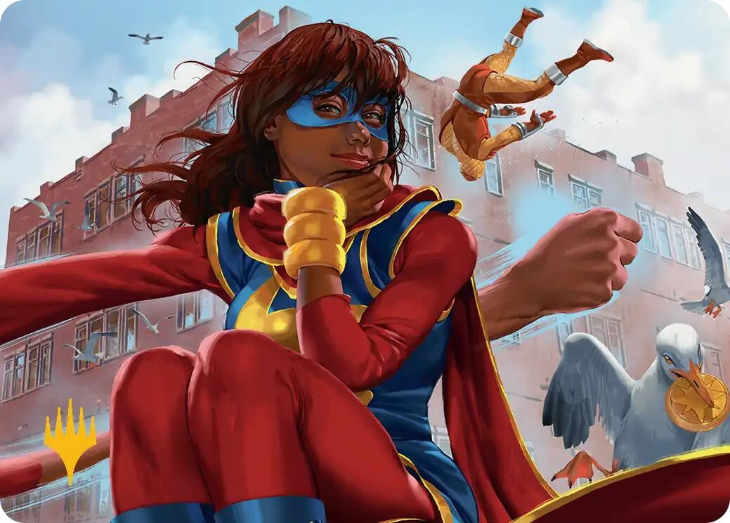 Image for Ms. Marvel, Kamala Khan Art Card (Gold-Stamped Planeswalker Symbol) (5) (AAMSH) - Magic: The Gathering