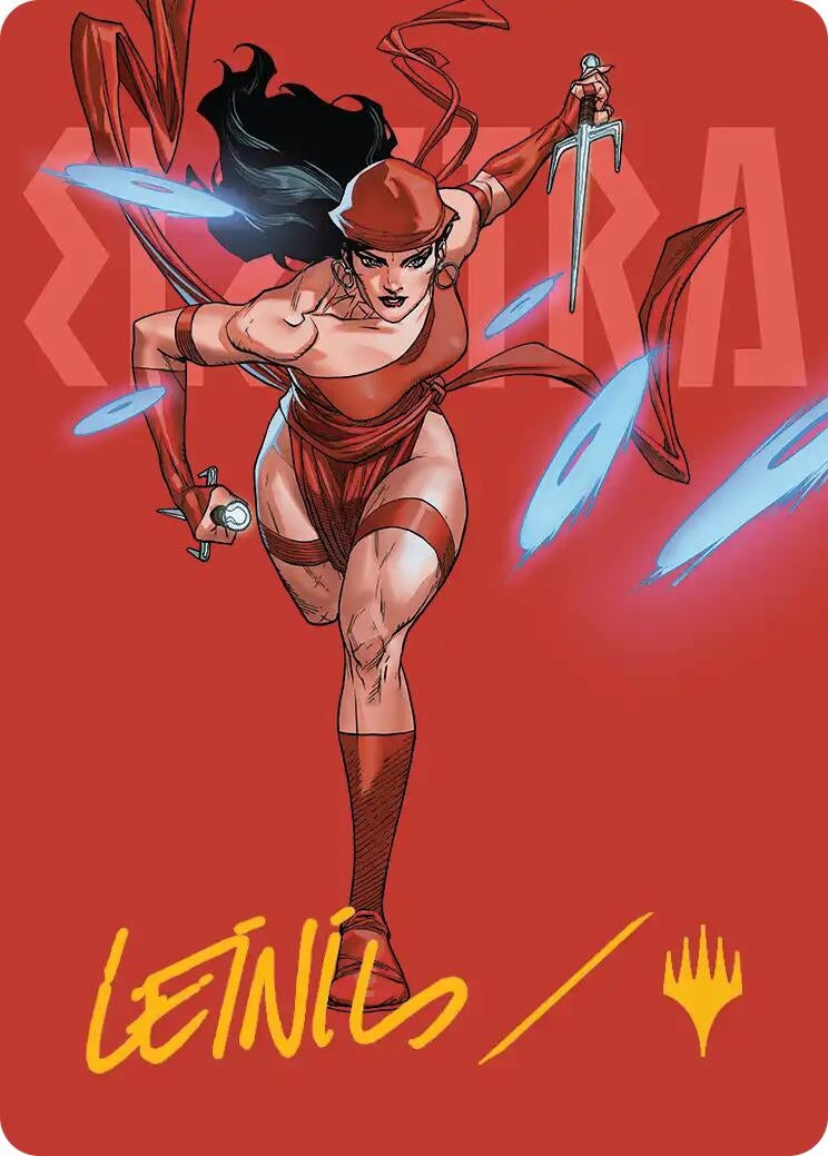 Image for Elektra, Daughter of the Hand Art Card (Gold-Stamped Signature) (25) (AAMSH) - Magic: The Gathering