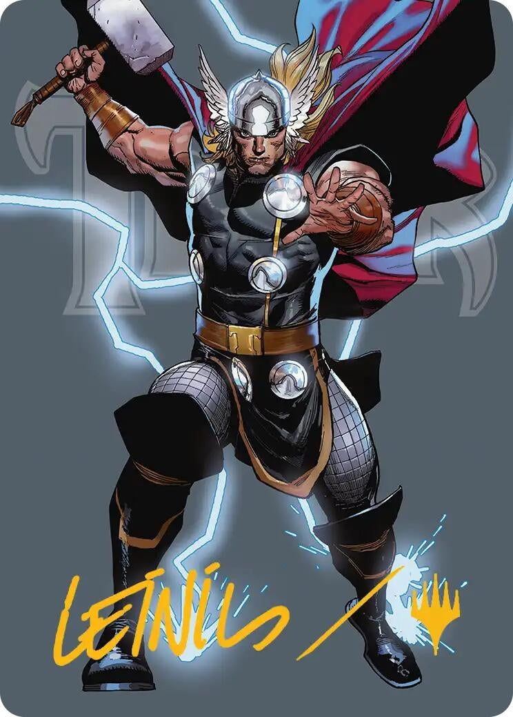 Image for Thor, God of Thunder Art Card (Gold-Stamped Signature) (26) (AAMSH) - Magic: The Gathering